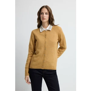 Bisiklet Yaka Triko Hırka Camel 13445648000