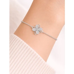 Gümüş Dört Yaprak Yonca Bayan Gümüş Bileklik