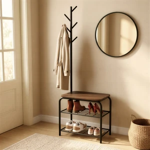 Mobilya Pratik Eluf Metal Askılık Portmanto