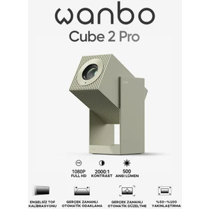 Cube 2 Pro Projeksiyon cihazı 500 Ansilümen