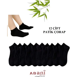 Abani Classic 12 Çift Kısa Patik Erkek Bambu Çorap