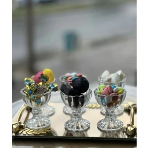 Enavm Booza 6 Lı Ayaklı Mini Kahve Yanı Lokumluk Şekerlik Ikramlık