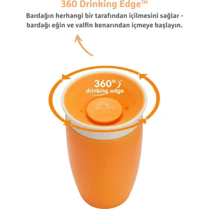 Mucize 360° Alıştırma Bardağı, 12AY+, 296ML Turuncu