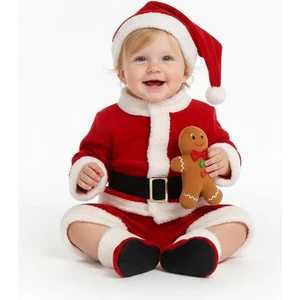 Tülü Akkoç Noel Baba Noel Erkek Bebek Yılbaşı Kostümü