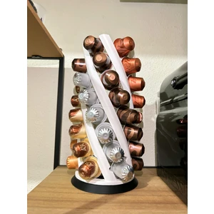 Nespresso Uyumlu Dekoratif Çok Amaçlı  Kapsül Kahve Standı | 360° Dönebilen