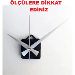 Cnr Shop Duvar Saati Mekanizması, 22 mm Şaft, Saat Mekanizma, Sessiz Çalışır Akrep-Yelkovan-Saniye-(Askılı)