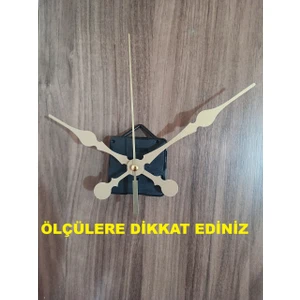 Cnr Shop Duvar Saati Mekanizması, 22 mm Şaft Sessiz Çalışır Akar Mekanizma Akrep-Yelkovan-Saniye-(Askılı)