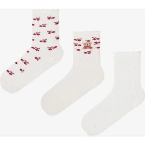 Cherry Bear 3'lü Soket Çorap
