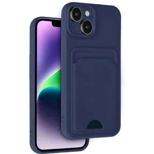 Apple iPhone 14 Uyumlu Arka Kamera Korumalı Kart Koyulabilen Silikon Kartlıklı Kılıf Kapak