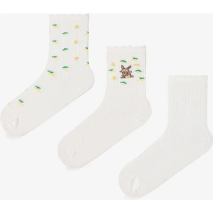 Lemon Rabbit 3'lü Soket Çorap