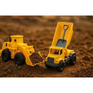 Oyuncak Kamyon Kepçe Kürekli 2li 26 cm