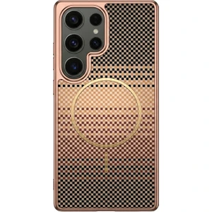 Samsung Galaxy S24 Ultra Uyumlu Kılıf Zebana Vionix M-Safe Silikon Kılıf Desert Titanyum