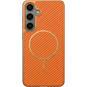 Samsung Galaxy S24 Plus Uyumlu Kılıf Zebana Vionix M-Safe Silikon Kılıf Turuncu