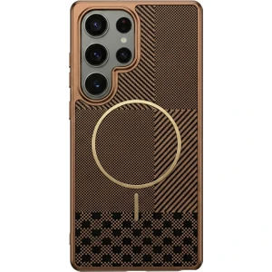 Samsung Galaxy S24 Ultra Uyumlu Kılıf Zebana Vionix M-Safe Silikon Kılıf Kahverengi