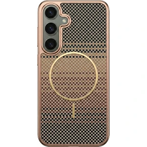 Samsung Galaxy S25 Uyumlu Kılıf Zebana Vionix M-Safe Silikon Kılıf Desert Titanyum