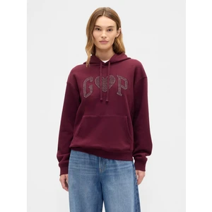 Kadın Bordo Gap Logo Fleece Sweatshirt