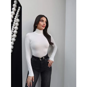 Esra Helvacı Dik Yaka Transparan Bluz