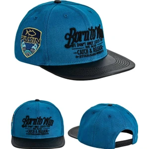 Btw Leather Visor Şapka Indigo