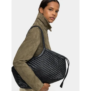 Örgülü Deri Shopper Çanta
