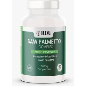 Rdu Saw Palmetto Complex Ardıç Civanperçemi Peryavşan Bitkisel Gıda Takviyesi 60 Tablet