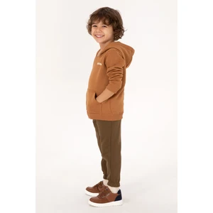 U.S. Polo Assn. Erkek Çocuk Camel Kapüşonlu Basic Sweatshirt 50313808-VR233