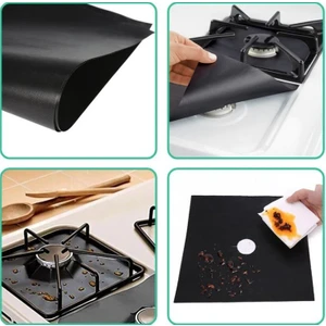 Ocak Koruyucu Folyo Yanmaz Yapışmaz 4'lü Set SiYAH
