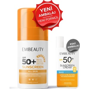 Ton Eşitleyici Yüksek Koruma Etkili SPF50 Aydınlatıcı Pembe Yüz Güneş Kremi Hibrit Formül 50 ml