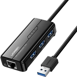 UGREEN USB 3.0 Gigabit Ethernet RJ45 Dönüştürücü 3 Port Hub USB Çoklayıcı, 20265