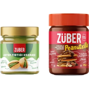 Antep Fıstığı Kreması 200 gr + Peanutzilla Kakaolu Fıstık Kreması 315 gr