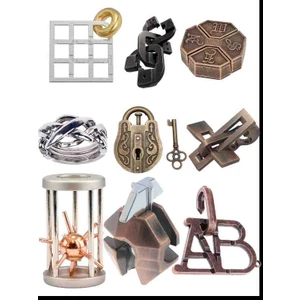 9 Adet Hanayama Metal Puzzle