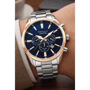 Function Gümüş Çelik Erkek Kol Saati – 44 mm, 3 ATM Suya Dayanıklı zmfer041