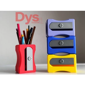 Kalemtraş Şeklinde Kalemlik (Mor)