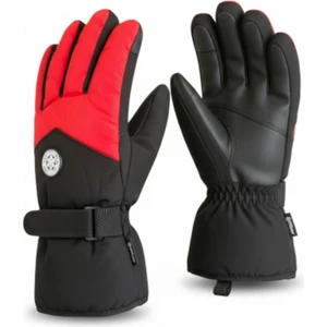 Su Geçirmez İçi Kalın Kürklü Kışlık Kar Kayak Motosiklet Bisiklet Outdoor Eldiven L-XL Beden–Unisex