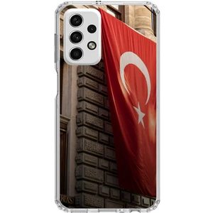 Samsung Galaxy A73 Uyumlu Dev Türk Bayrağı Baskılı Silikon Kılıf