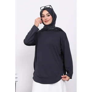 İmaj Butik Antrasit Bisiklet Yaka Modal Sweat