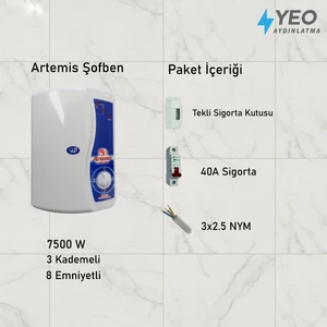 Yeo Aydınlatma Şofben Sigorta Kutusu, Sigorta ve 5mt Kablo