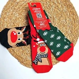 Yılbaşı Temalı 3'lü Çocuk Çorabı