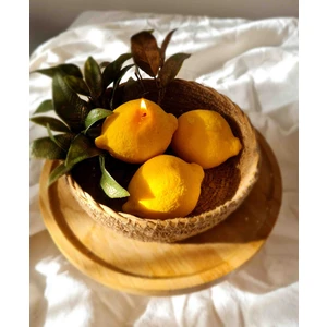 Dust Candle Studio 3'lü Limon Mum %100 Doğal Soya Wax