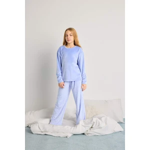 Kız Çocuk Pijama Takımı Polar Uzun Kollu Üst Uzun ALT D1068A825WN