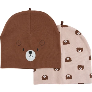 Little Plane Little Plane Erkek Bebek 2li Örme Bere Hayvan Baskılı