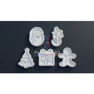 Printech3D 5’li Yılbaşı Kurabiye Kalıbı Seti (Orta Boy)
