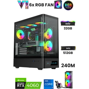 X9 I7 12700F 32GB Ddr4 Ram 512GB Nvme M.2 SSD RTX4060 8gb 240MM Sıvı Soğutma Oyuncu Masaüstü Bilgisayarı