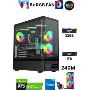 Nextgen G I5-14400F 32GB 1tb M.2 Nvme Rtx 4070 Super 12GB 240MM Sıvı Soğutma Oyuncu Masaüstü Bilgisayarı