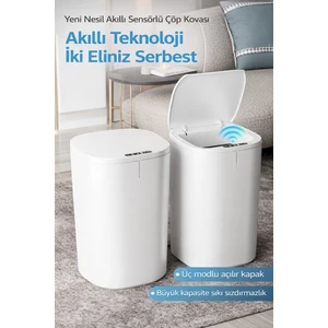 Sensörlü Çöp Kovası 20L Otomatik Kapak Temassız