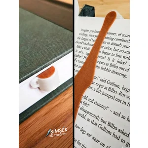 Şimşek 3D Dökülen Kahve Temalı Kitap Ayracı (2 Adet)