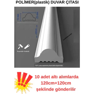 Renkli Duvarlar Boyanabilir Dekoratif Pvc Duvar Çıtası 2.5 cm 1 Boy 240 cm Duvar Süsleri Koridor Salon Çıta Tasarım