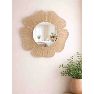 Rattan Çiçek Ayna 30 cm