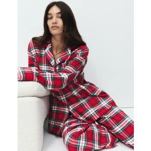 Marks & Spencer Pamuklu Kareli Pijama Takımı