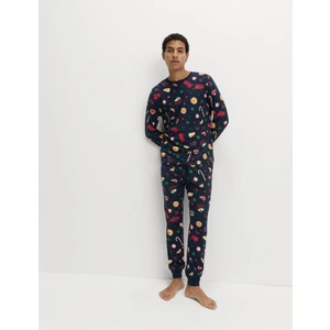 Marks & Spencer Desenli Yılbaşı Pijama Takımı