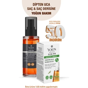 Saç ve Saç Derisi Onarıcı Serum - Keratin - Kolajen - Biberiye ve 7 Aktifli Saç Bakım Kompleksi - 2'li Set